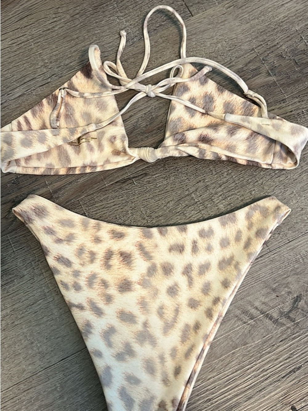 SKATIE Leopard Print Bikini Set - Neutral Tan & Brown